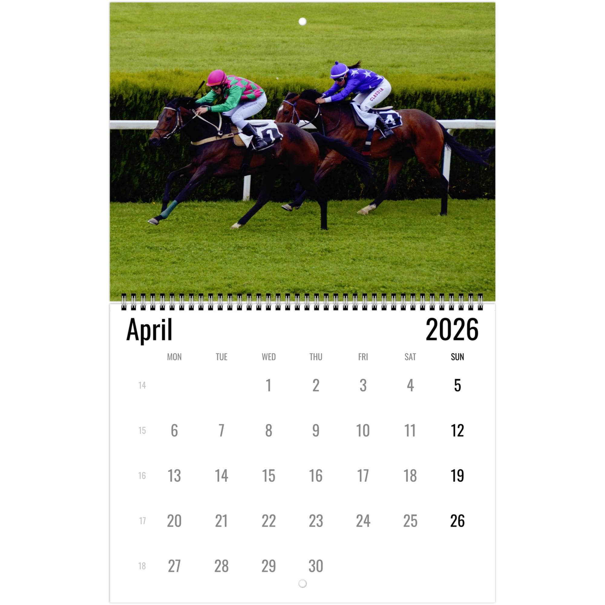 Horse Racing Wall Calendar 2026 - Etsy