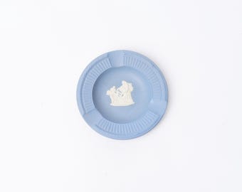 Antique 19th Century [cheese Dome] Powder Blue - Jasperware