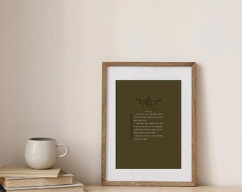 Jesus Outline Art Print | Scripture Verse Matte Poster
