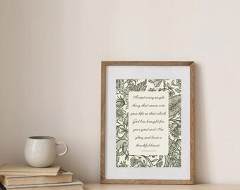 Thankful Heart Scripture Poster | Matte Vertical Poster
