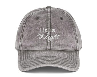 He is my Light Cap | Embroidered Vintage Baseball Cap