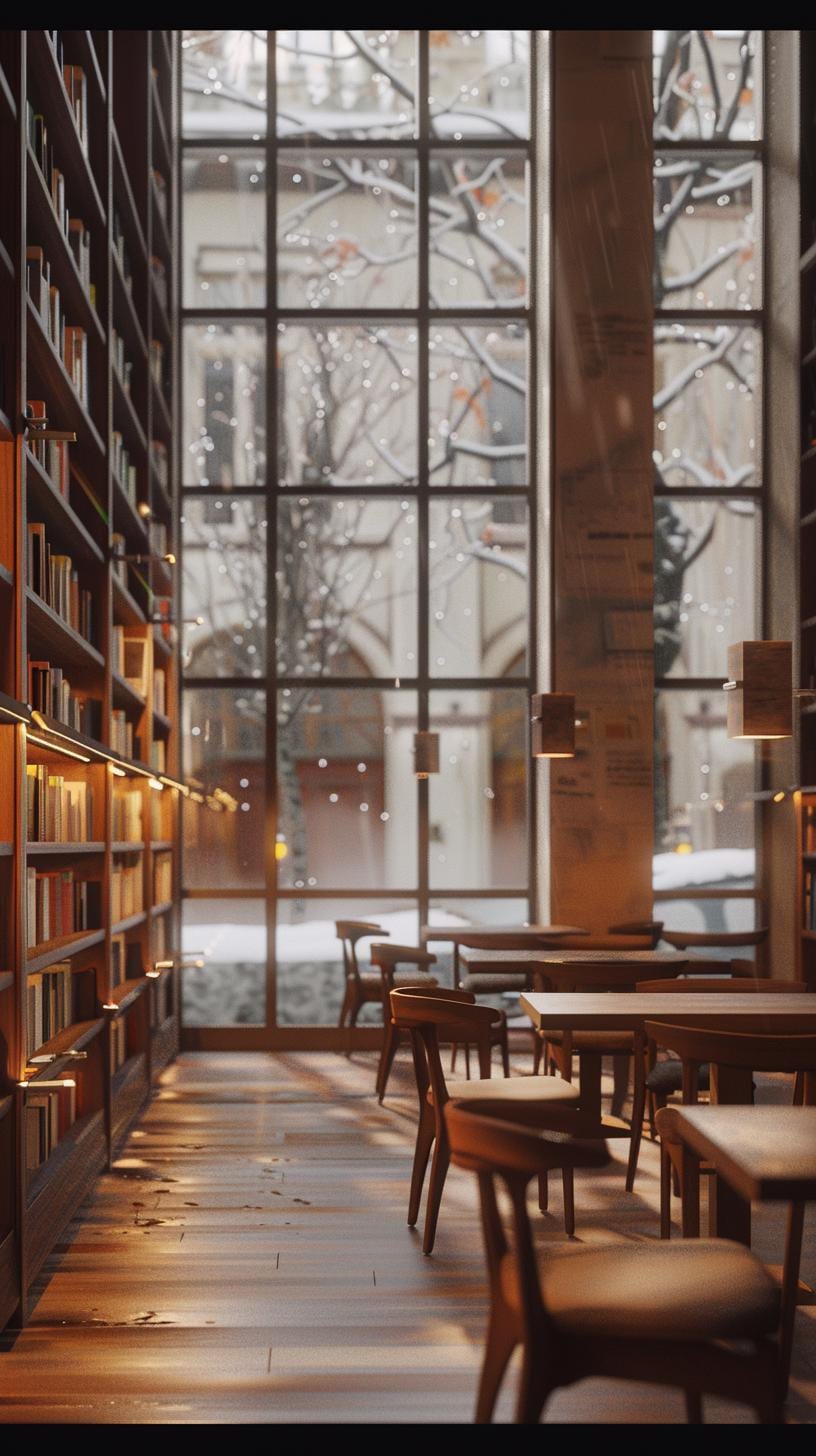 Library Backgrounds Rainy Cozy Bookstore Phone Wallpaper β Rainy Day Library (digital Download ...