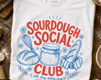 Sourdough Social Club PNG, HomeSTELLer Brotbäcker Sauerteig Geschenke, Brotbacken PNG, Cottagecore Geschenk für Brotbäcker und Sauerteig Mutter