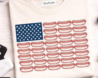 Vaterländische Hot Dog Flagge PNG, Trendy populär 250 Jahre Freiheit 4.Juli Amerika Flagge Grafik, 1776 2026, Unabhängigkeitstag Shirt Design