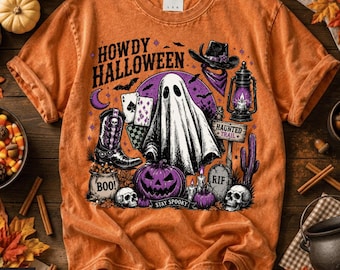 Hola Halloween PNG, Halloween del Oeste PNG, Es la temporada, Gráfico de camiseta de calabaza vaquera, Descarga digital de sublimación de temporada espeluznante de rodeo