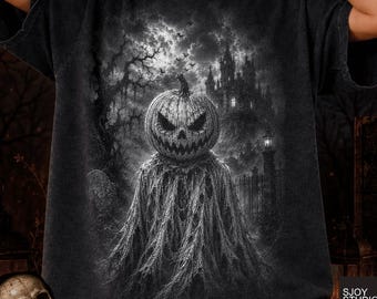 Halloween Calabaza Fantasma Semitono PNG, Calabaza Espeluznante PNG, Murciélago Espeluznante Personajes de Terror Vintage, Halloween Fantasma Calabaza Jack O' Lantern Arte Camiseta