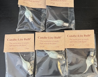 Set of Five Slim Silicone Dipped Light Bulbs