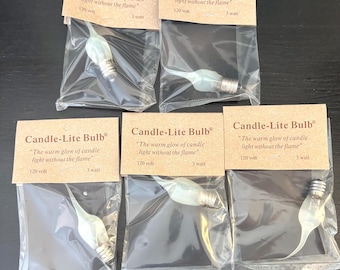 Set of Five Slim Silicone Dipped Light Bulbs