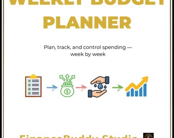 Weekly Budget Planner Printable | Expense Tracking | Weekly Money Organizer | A4 US Letter