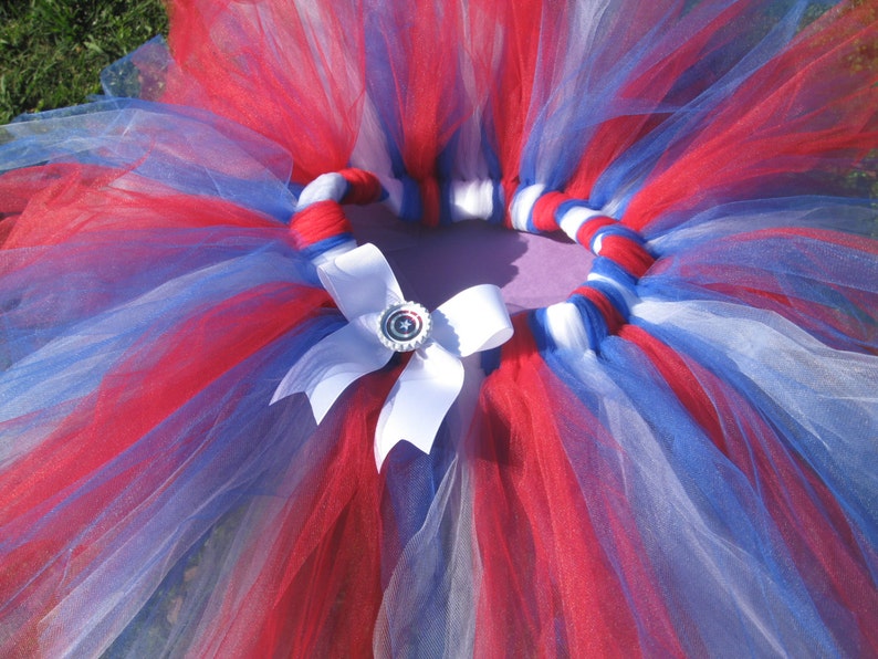 White and Blue adult or running-costume or cosplay Captain America Avengers Tutu-Red child