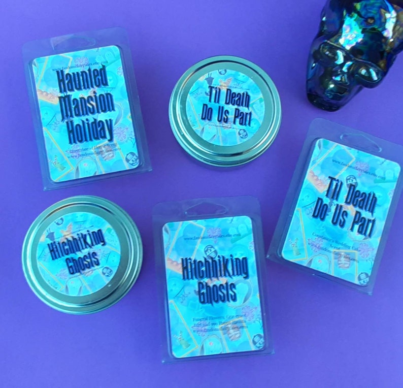 Haunted Mansion Wax tarts and candles. Hitchhiking Ghosts Wax Melts Wax Tart image 1