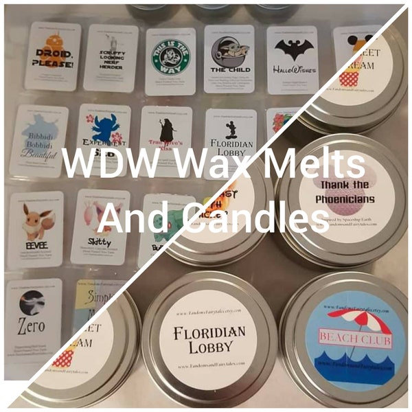 Magical Theme Park Wax Melts and Candles Listing - All the  WDW Wax Melts- One listing