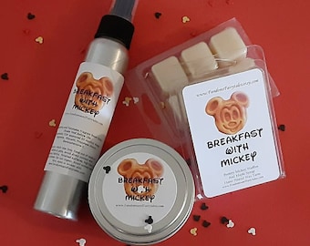Breakfast with Mickey Wax Melts, Room Spray or Candles Maple Syrup and Waffles Scent