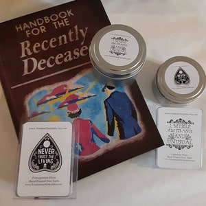 Beetlejuice Inspired Wax Melts and Candles - Never Trust the Living and I myself an Strange and Unusual