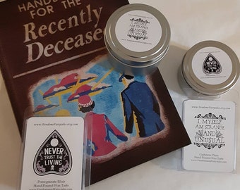 Beetlejuice Inspired Wax Melts and Candles - Never Trust the Living and I myself an Strange and Unusual