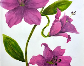 Purple Lilly Painting
