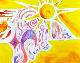 Sun Burst Painting