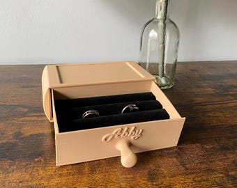 Arquivo STL para Caixa de Joias Personalizada para Anéis – Estojo com Gavetas para Impressão 3D (Download Digital)