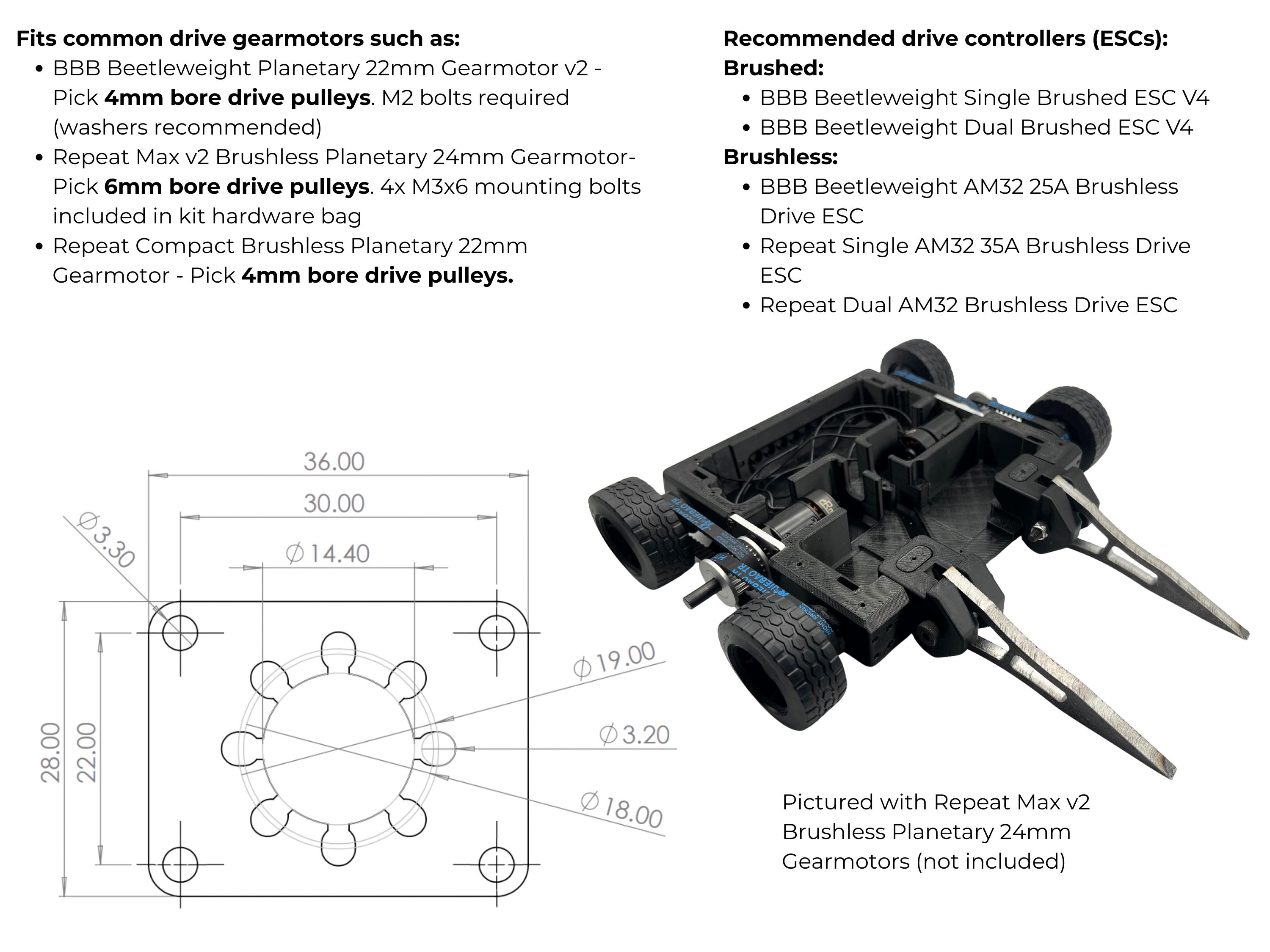 Nightclaw Combat Robot Kit I Beetleweight Battle Bot Drive Chassis I ...