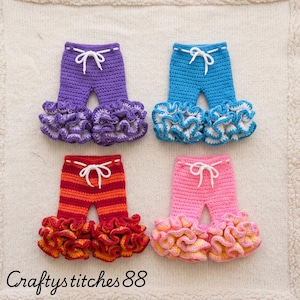 Pants to Crochet with Ruffles for Baby Girls / Fun begginer patterns for babies / Easy Crochet Baby Pants