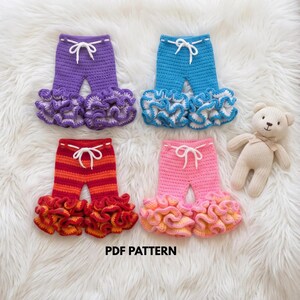 Pants to Crochet with Ruffles for Baby Girls / Fun begginer patterns for babies / Easy Crochet Baby Pants