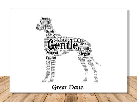 Personalized Gift Great Dane Line Drawing