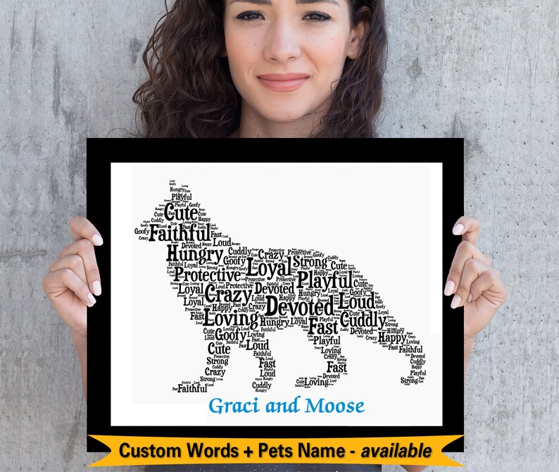 Schipperke Dog Personalize Dog Lover Gift for Custom Pet Portrait Art Print