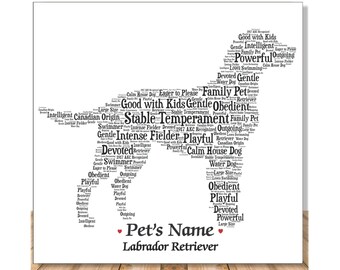 Personalized Labrador Retriever Art Print | Dog Memorial Gift