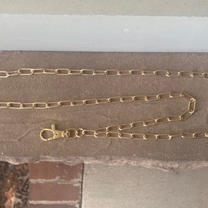 Gold Paperclip Chain Lanyard for ID Badge image 2