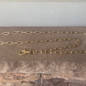 Gold Paperclip Chain Lanyard for ID Badge image 7