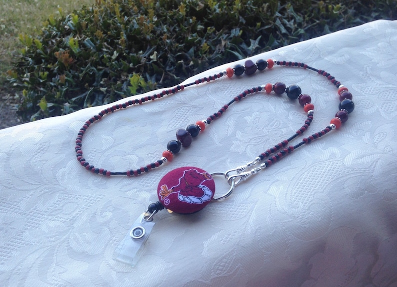Virginia Tech Hokies ID Badge Lanyard Retractable ID Badge Etsy