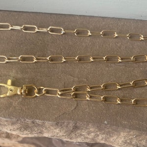 Gold Paperclip Chain Lanyard for ID Badge image 6