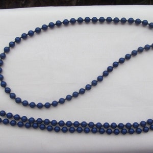 Dark Blue ID Badge Lanyard Crystal Pearl Beaded Lanyard Necklace ID Badge Holder