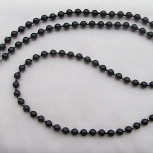 Black Beaded Lanyard Black Crystal Pearl Lanyard Necklace ID Badge Holder Face Mask Holder
