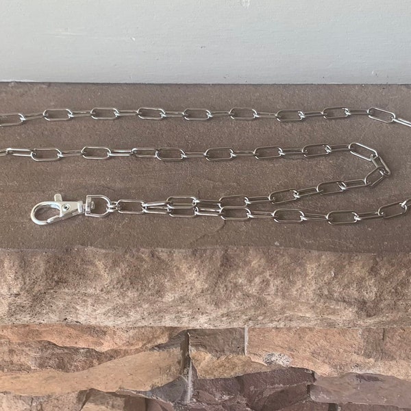 Silber Büroklammer Kette Ausweis Lanyard