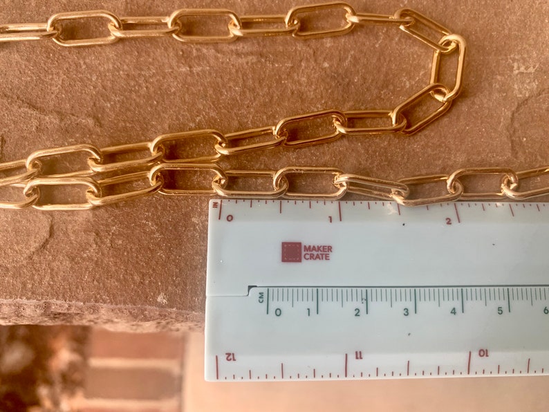 Gold Paperclip Chain Lanyard for ID Badge image 3