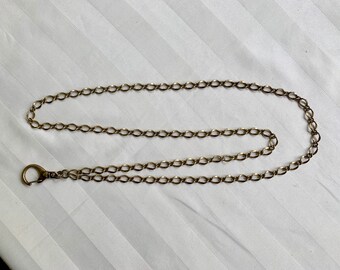 Antique Brass Flat Twisted Oval Chain ID Badge Lanyard