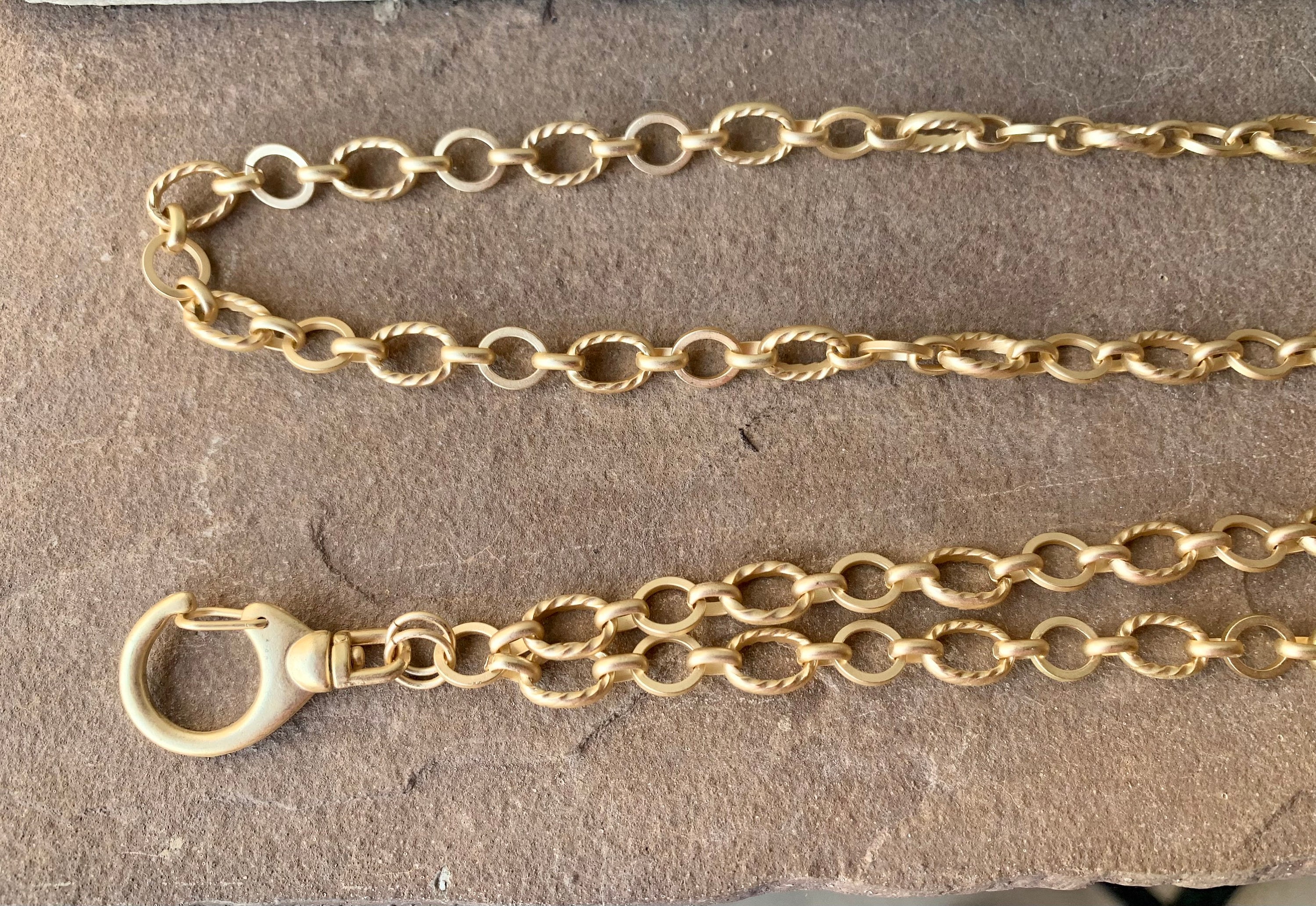 Matt Gold Chain Matte Gold Chain Lanyard: Fancy Chain Link ID Badge Holder - Etsy