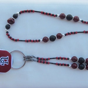 South Carolina Gamecocks ID Badge Lanyard Retractable ID Badge Holder Red and Black image 4