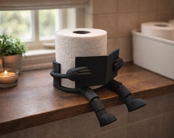 Portarrollos de papel higiénico con figura - Portarrollos impreso en 3D - Decoración minimalista moderna para baño - Regalo original