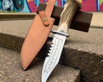 Custom Winchester's Blade - Supernatural Inspired Knife Replica, Dean's Knife Replica Authentic Details And Antler Handle