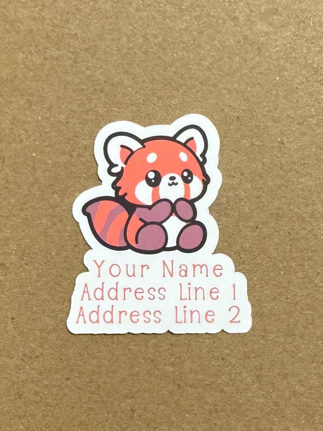 Custom Red Panda Address Labels, Die Cut Stickers, Happy Mail - Etsy