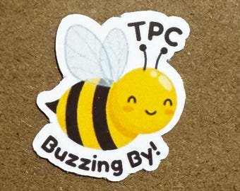 Bee Snail Mail Sticker Flakes, Mail, TPC, Traveling Postcard