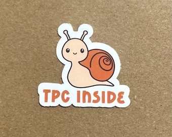 TPC Inside Snail Happy Mail Sticker Flakes, Mail, TPC, Traveling Postcard