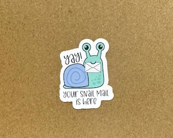 Snail Mail Stickers, Happy Mail, Die Cut Flakes
