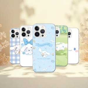 Funda para teléfono Cinnamoroll de Sanrio para iPhone 17Pro, 16, 15, 14, 13, 12, Samsung S26, S25, S24, S23Fe, A16, A26, A56, Pixel 10, 9Pro