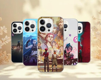 Jinx Phone Case League of Legends Für iPhone 17Pro, 16, 15, 14, 13, 12, Samsung S25, S24, S23Fe, S22, A16, A26, A56, Pixel 10, 9Pro