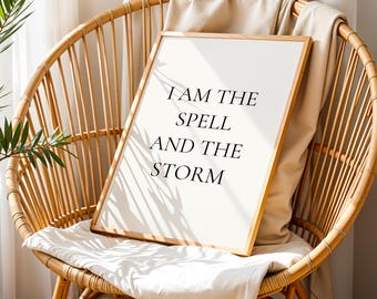 I Am the Spell and the Storm Poster | Matte Vertical Poster