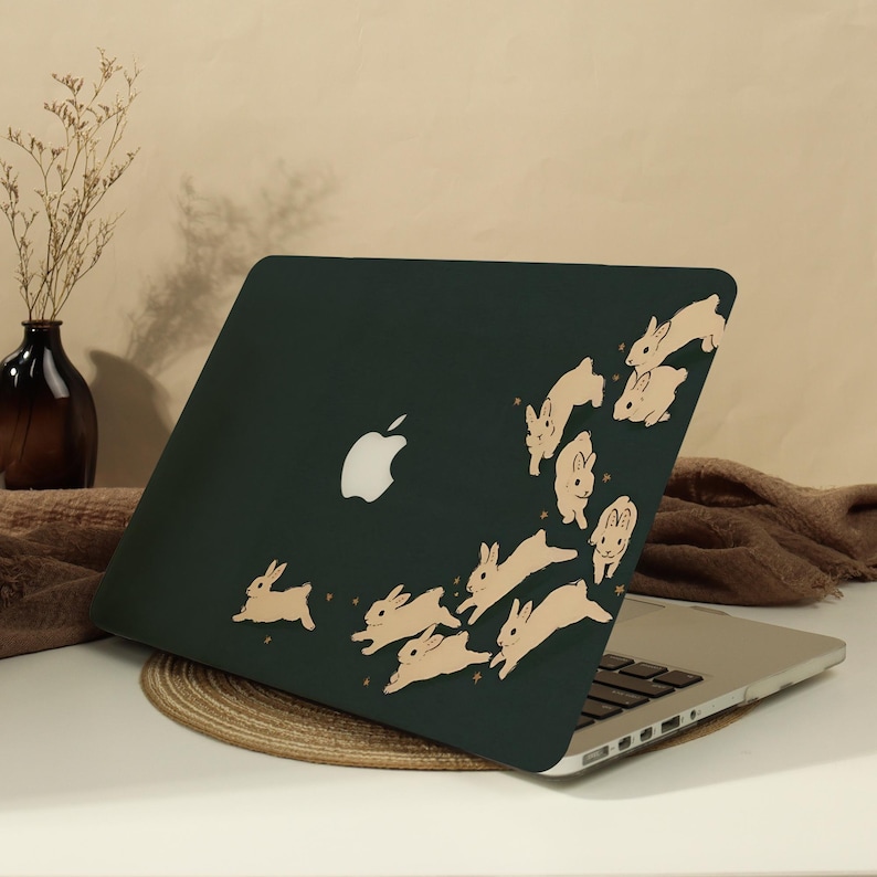 Sitting Rabbit Template Bunny Leap Hard Matte MacBook Case With Logo, 2026 MacBook Neo,macbook ...
