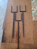 Set of 3 Garden Plant Stakes for Fused Glass Artwork Display